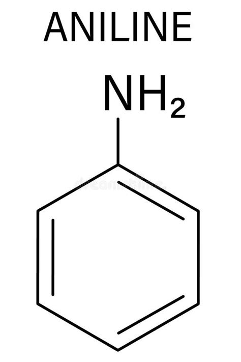 Molécula Anilina. Também Conhecida Como Aminobenzeno De Fenilamina ...