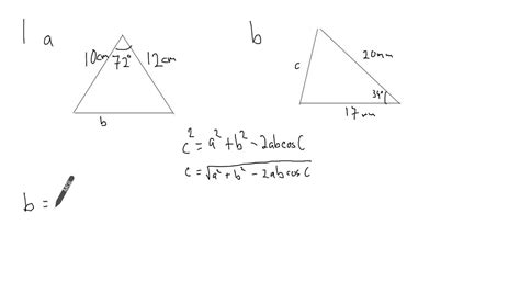 The Cosine Law examples - YouTube