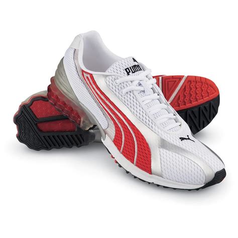 Men's Puma® Go Ilo Athletic Shoes, White / Red - 134871, Running Shoes ...