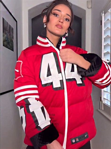 49ers Kristin Juszczyk Puffer Jacket - Jacket Hub