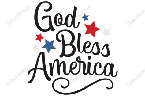 God Bless America - Patriotic Design Graphics SVG Files - LinkedGo Vinyl