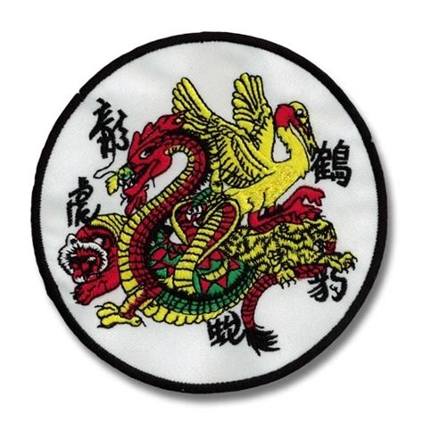 Five Animal Patch | Martial arts patches, Patches, Kenpo