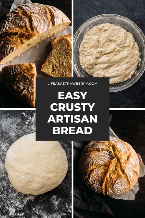 This Easy Crusty Artisan Bread Recipe makes a delicious loaf of homemade bread - with no ...