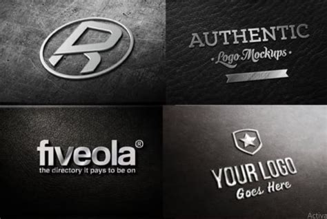 Create metal gold silver and chrome logo mockup 15 styles by Tedory ...