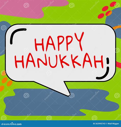 Conceptual Display Happy Hanukkah. Concept Meaning Jewish Festival Celebrated from the 25th of ...