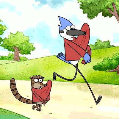 mordecai and rigby the regular show gif | WiffleGif