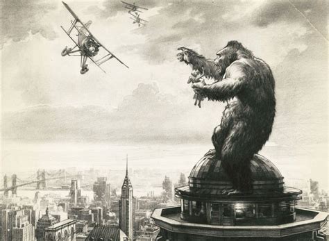 Willis O'Brien, Mario Larrinaga & Byron Crabbe - croquis pour le film King Kong - 1933 | King ...