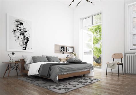 Scandinavian Bedroom Design Dominant With White Color Theme - RooHome | Designs & Plans