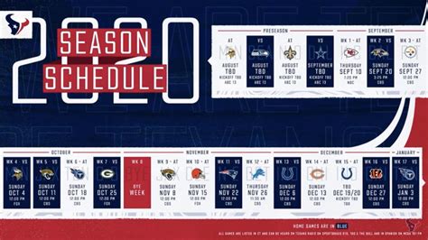 Houston Texans Schedule : r/Texans