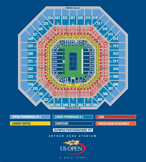 Us Open Tennis Seating Chart