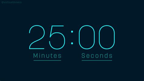 25 Minutes Countdown Timer with Alarm & Time Markers / Chapters ...