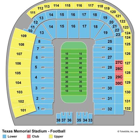 University Of Texas Stadium Seating Map - Printable Maps