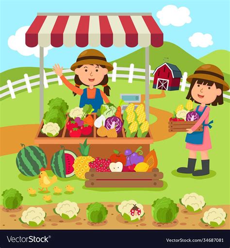 Farm Cartoon, Fruit Cartoon, Kids Background, Cartoon Background, Art Drawings For Kids, Drawing ...