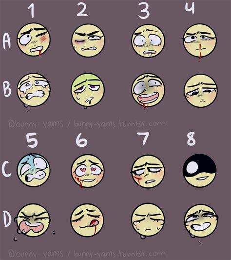 Expression Meme by bunny-yams by nipkips on DeviantArt