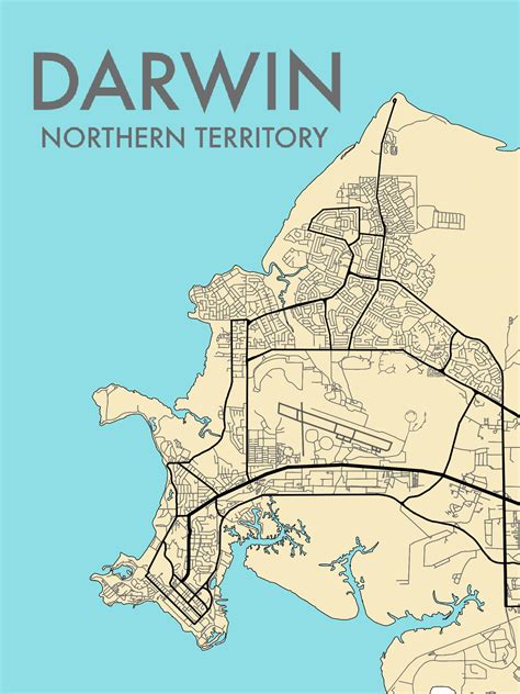Made this map of Darwin on procreate after seeing similar web generated prints being sold for ...