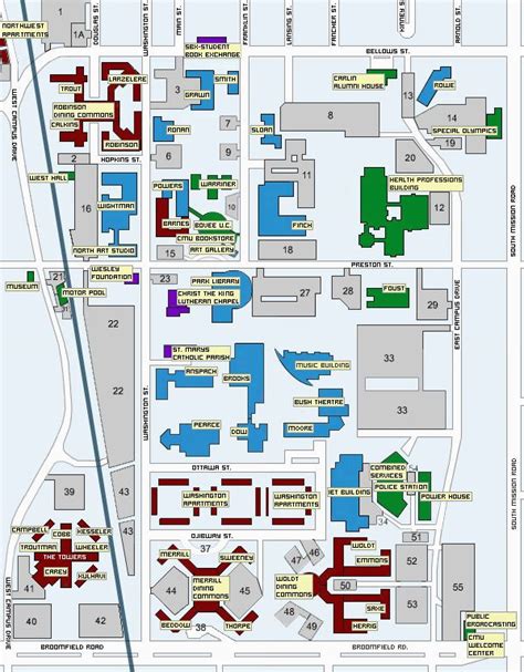 Map Of Mount Pleasant Michigan | secretmuseum