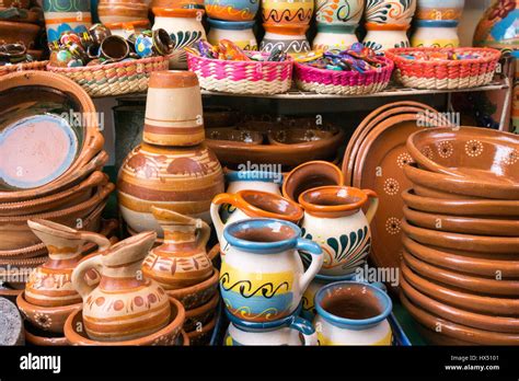 Traditional Mexican Clay Pottery Stock Photo - Alamy