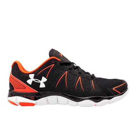 Under Armour Men's Micro G Engage II Running Shoes - Black/White/Bolt ...