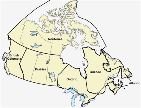 Canada Physical Regions Map