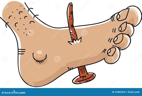 Rusty Nail in Foot stock illustration. Image of ache - 41884439