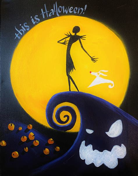 Paint & Sip Kit: Nightmare Before Christmas - Uncorked Canvas