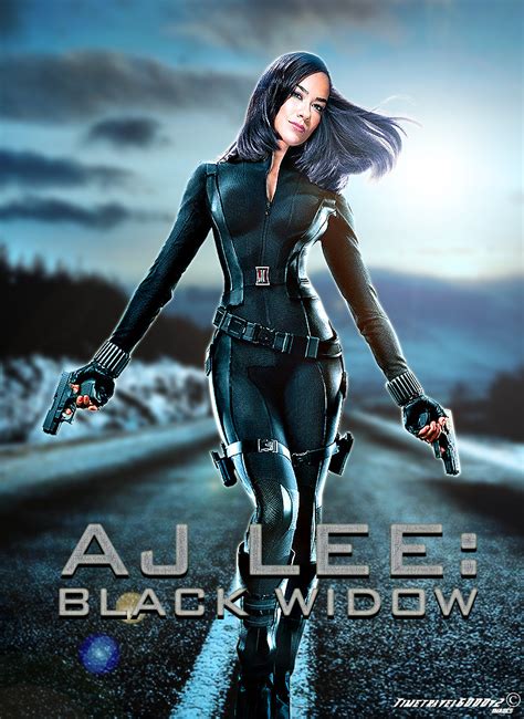 WWE AJ Lee Black Widow Poster by Timetravel6000v2 on DeviantArt