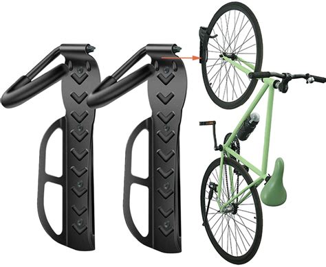 TINGOR Bike Rack Garage Wall Mount Bicycles 2-Pack Storage System Vertical Bike Hook for Indoor ...