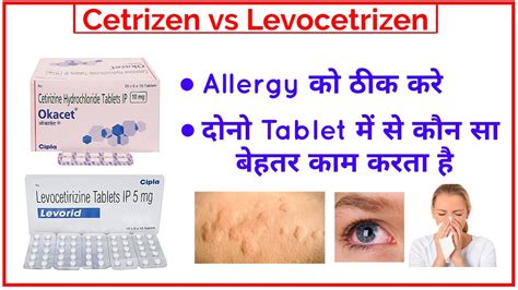 Cetirizine tablet vs Levocetirizine tablet ll Allergy के लिए सबसे अच्छी दवाई ll Pharma lectures ...