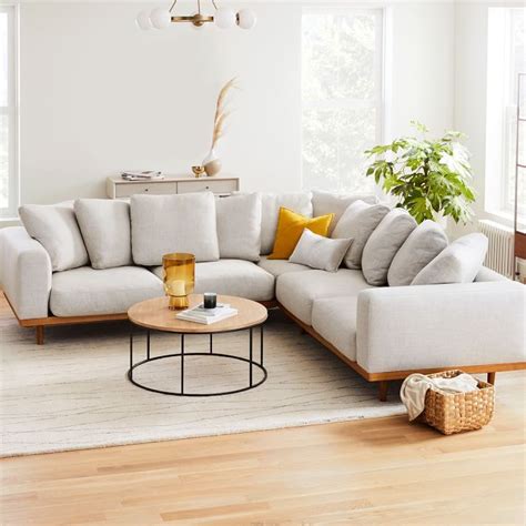 Casual and coastal-inspired, our Newport L-Shaped Sectional boasts ...