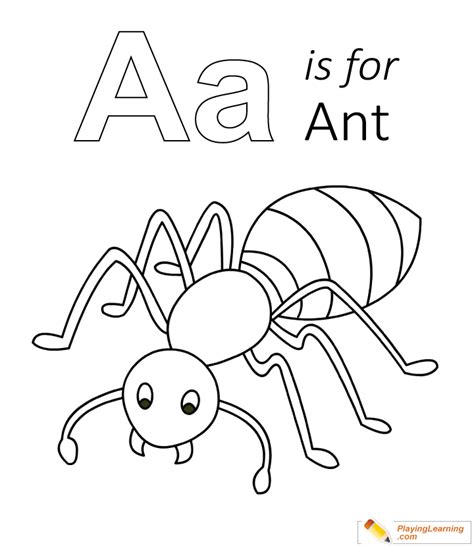 A Is For Ant Coloring Page | Free A Is For Ant Coloring Page