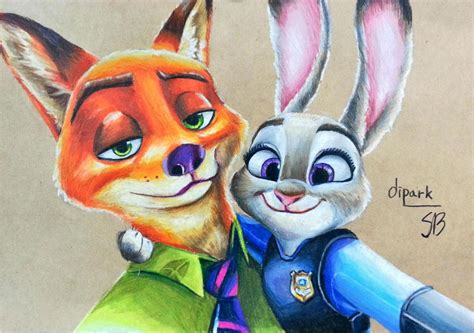 "Nick/Judy Colored Pencil Drawing" by KR-Dipark : r/zootopia