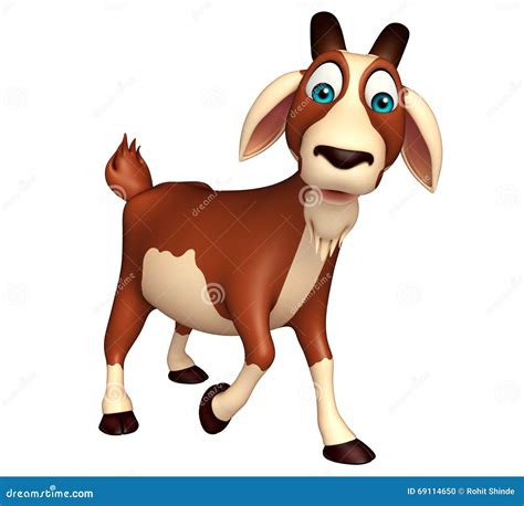 Fun Goat Funny Cartoon Character Royalty-Free Illustration | CartoonDealer.com #69114459