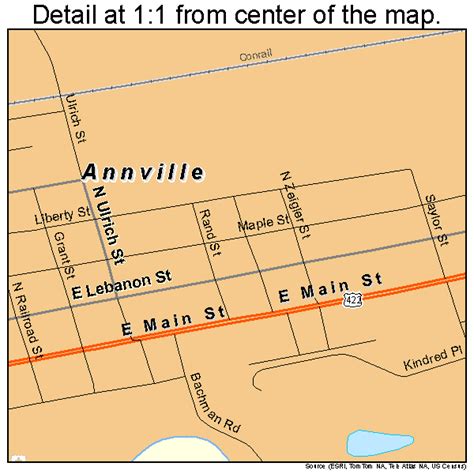 Annville Pennsylvania Street Map 4202608