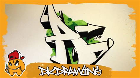 Graffiti Alphabet Tutorial - How to draw graffiti letters - Letter A - YouTube