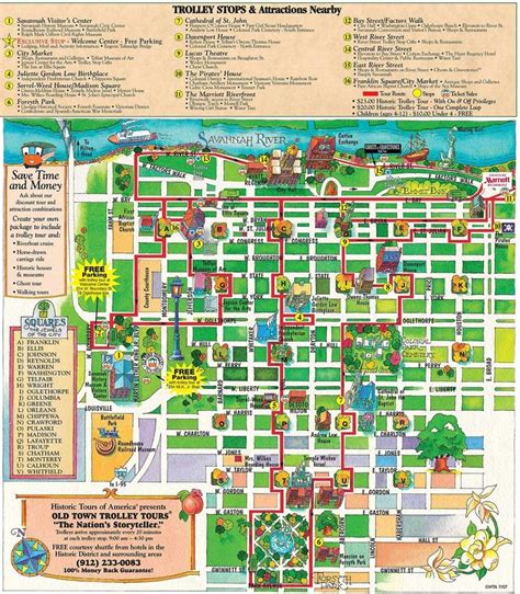 Printable Savannah Tourist Map - Printable Words Worksheets