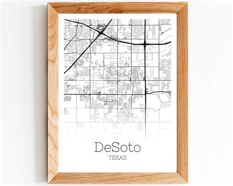 DeSoto Map INSTANT DOWNLOAD DeSoto Texas City Map Printable | Etsy