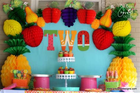 Avery's Two-tti Fruiiti Party | CatchMyParty.com Tutti Frutti Birthday ...