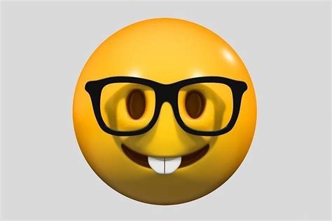 Emoji Nerd Face 3D model | CGTrader