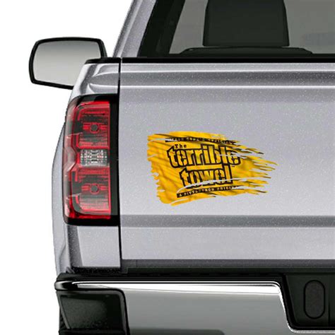 Steelers Terrible Towel Tattered Flag Decal Set