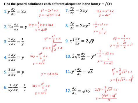 Differential equations: separation of variables – Variation Theory