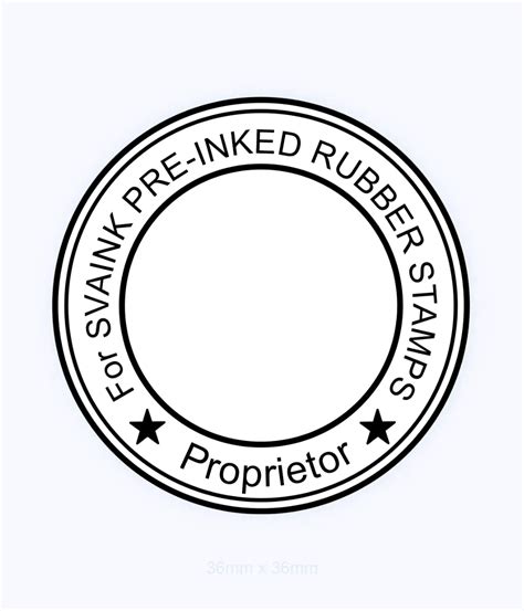 Round Proprietor Stamp | Pre Inked Seal Online - SVAINK