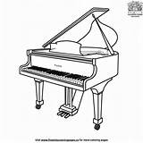 Piano Coloring Pages sketch template