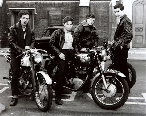 Young British greasers and their motorbikes, 1950s (by brizzle born and bred) | Rocker, Vintage ...