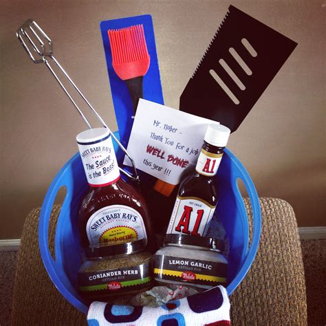 End of year teacher appreciation gift for male teachers. Grilling kit. Thank them for a job ...