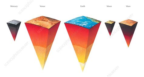 Planetary interiors compared, artwork - Stock Image - C002/9462 ...