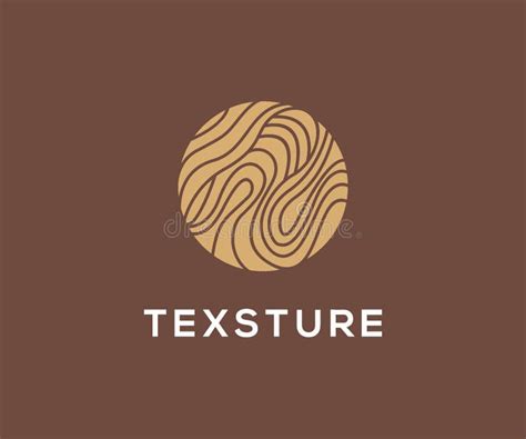 Classic Wood Texture Logo Design Concept with Line Art Style Stock ...