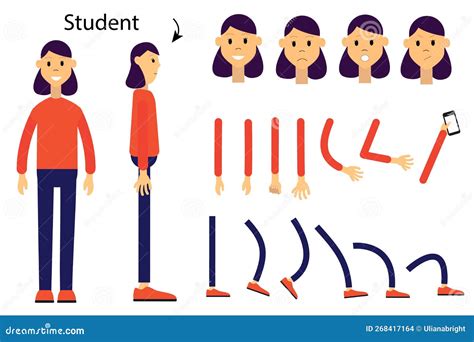 The Character is a Student. Character for Animation. Vector ...