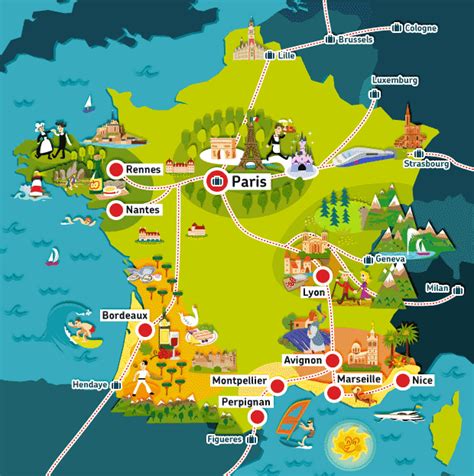 Carte de France touristique » Vacances - Arts- Guides Voyages