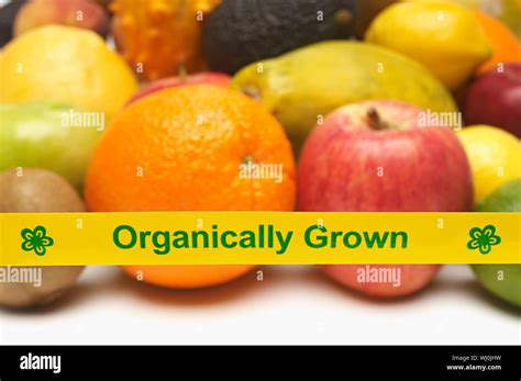 Organically grown fruits Stock Photo - Alamy