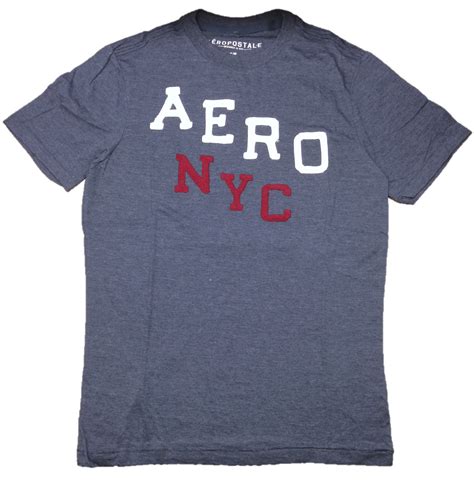 AEROPOSTALE MENS T-SHIRT LOGO GRAPHIC TEE SHIRT EMBROIDERED APPLIQUE TOP AERO NY | eBay